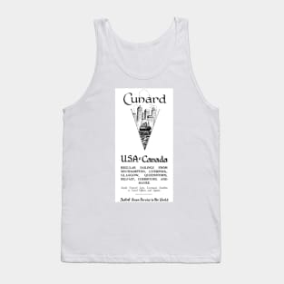 Cunard - Ocean Liners - 1929 Vintage Advert Tank Top